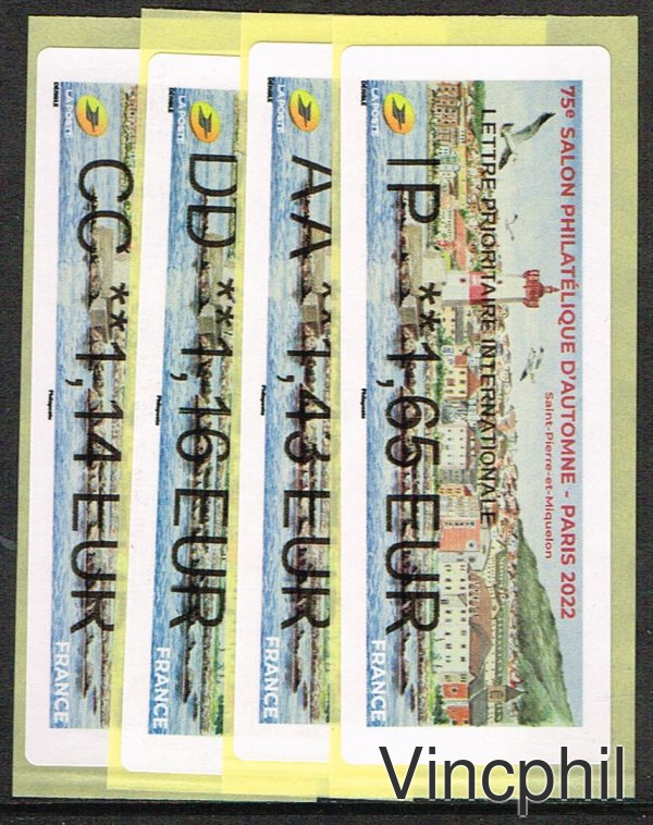 11/2022 SAINT PIERRE ET MIQUELON BROTHER 4 valeurs   ECOPLI 1.14 LETTRE  VERTE 1.16 PRIORITAIRE 1.43 INTERNATIONAL 1.65