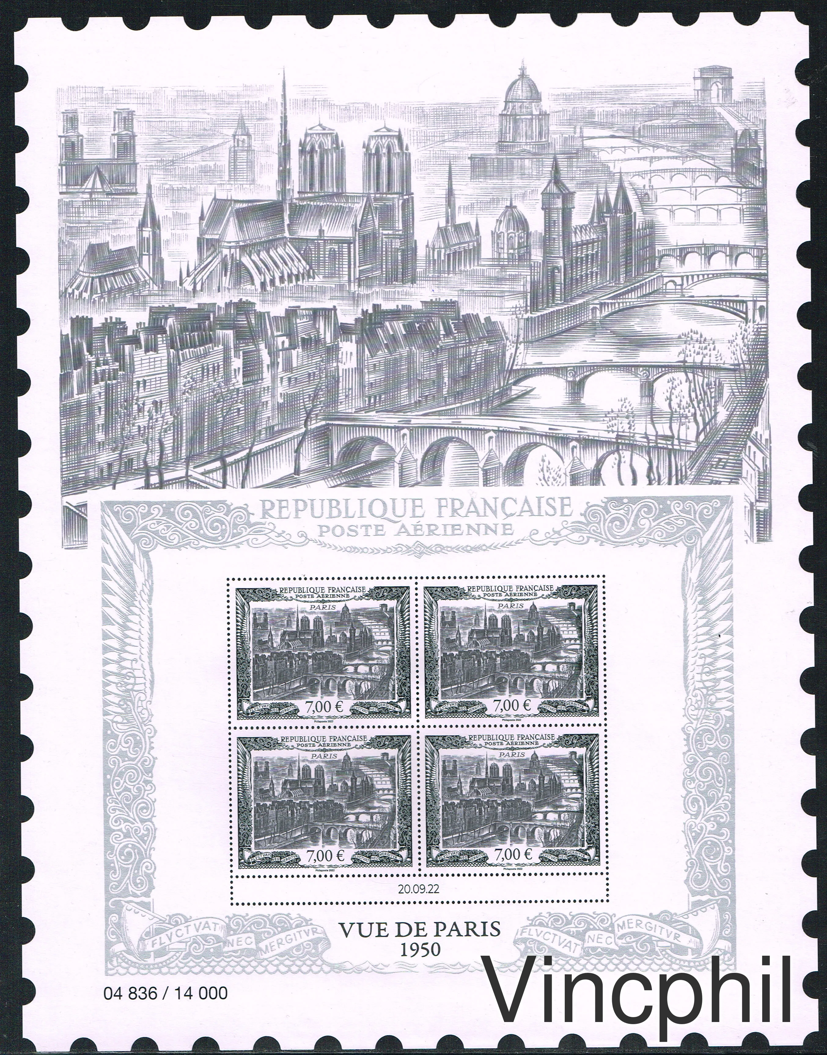 PA 93A **Affiche 1000 FF Paris