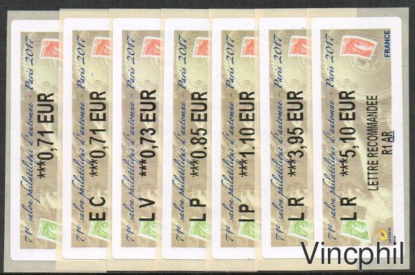 11/2017 SABINES 2017 Type II 7 valeurs