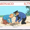 2850 Les aventures de Tintin en Monégasque Encart avec un timbre et une enveloppe premier jour