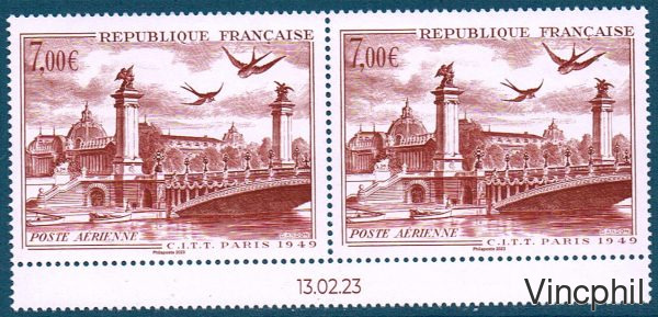 PA  94A ** 100 FF CITT PA 28 de l'affiche Paire datée