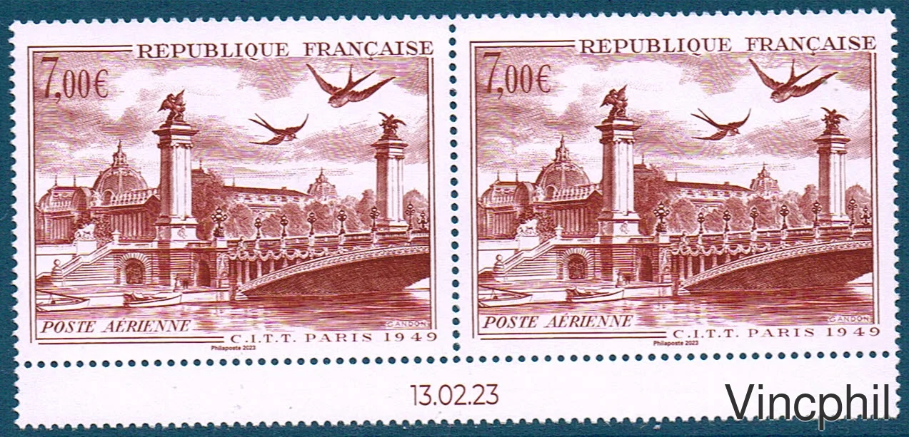 PA 94A ** 100 FF CITT PA 28 de l'affiche Paire datée