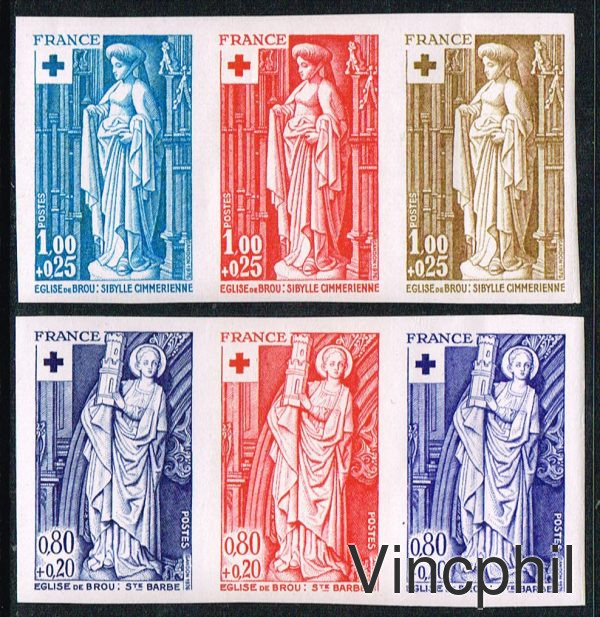 1910/1911 ** Croix Rouge 1976 essais de couleurs