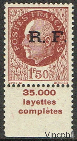 LIBERATION n° 517 de carnet surchargé RF