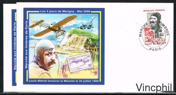 MT 21 ** LOUIS BLERIOT 2009 FDC dentelé et non dentelé