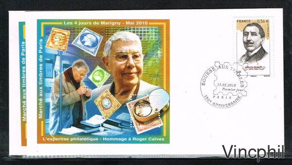 MT 22 ** HOMMAGE A ROGER CALVES FDC 2010 dentelé et non dentelé