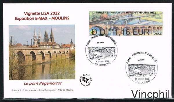 10/2022 MOULINS NABANCO FDC LETTRE VERTE 1.16