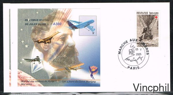 MT 17 ** JULES VERNES 2005 FDC dentelé et non dentelé