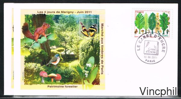 MT 23 ** FORET 2011 FDC dentelé et non dentelé