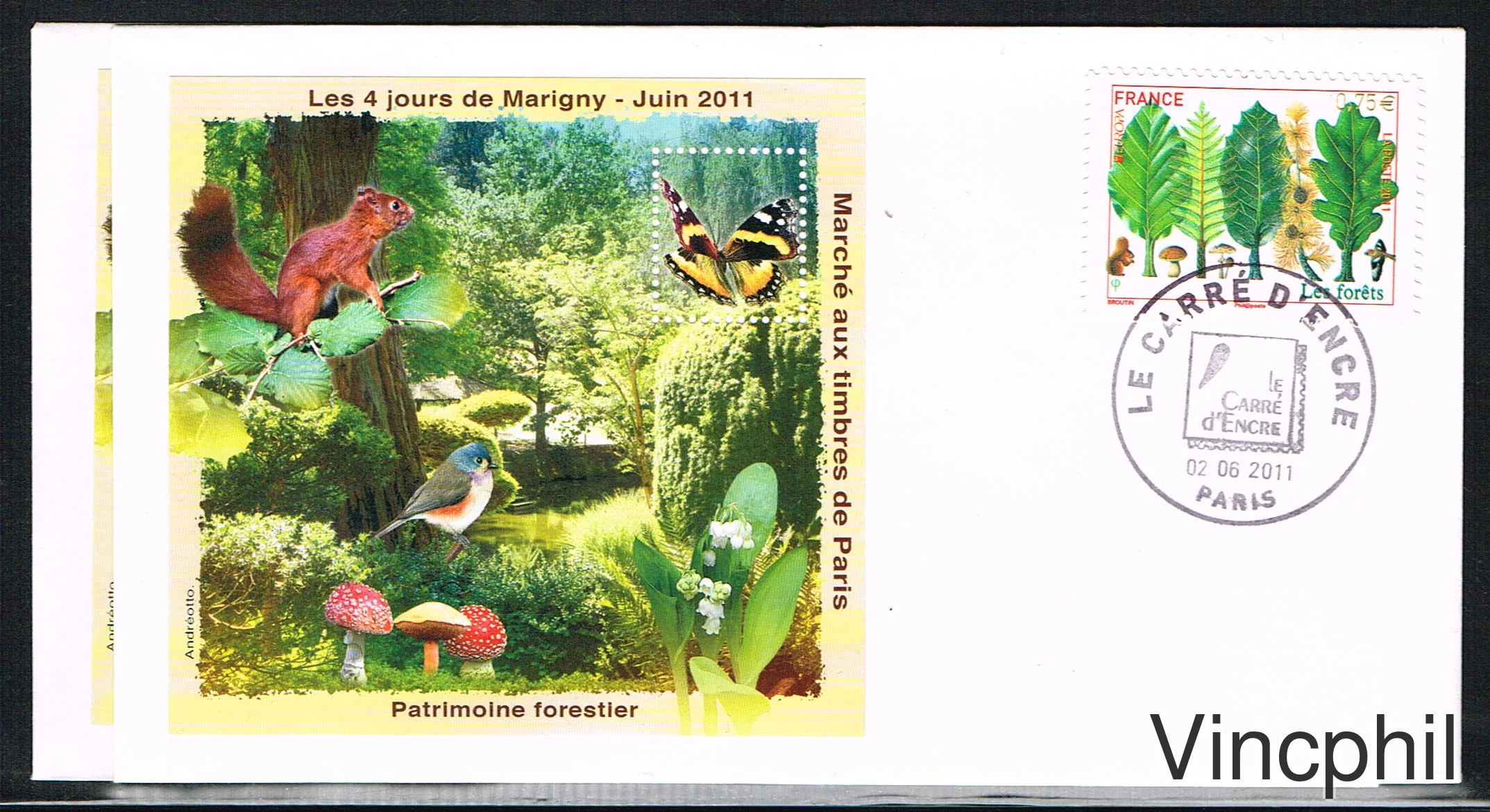 MT 23 ** FORET 2011 FDC dentelé et non dentelé
