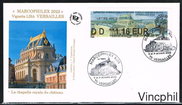 10/2022 MARCOPHILEX NABANCO FDC LETTRE VERTE 1.16