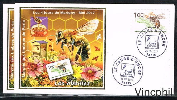 MT 29 ** ABEILLES 2017 dentelé et non dentelé sur FDC