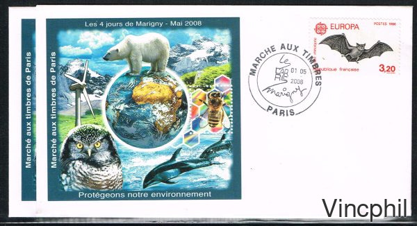 MT 20 ** ENVIRONNEMENT 2008 FDC dentelé et non dentelé
