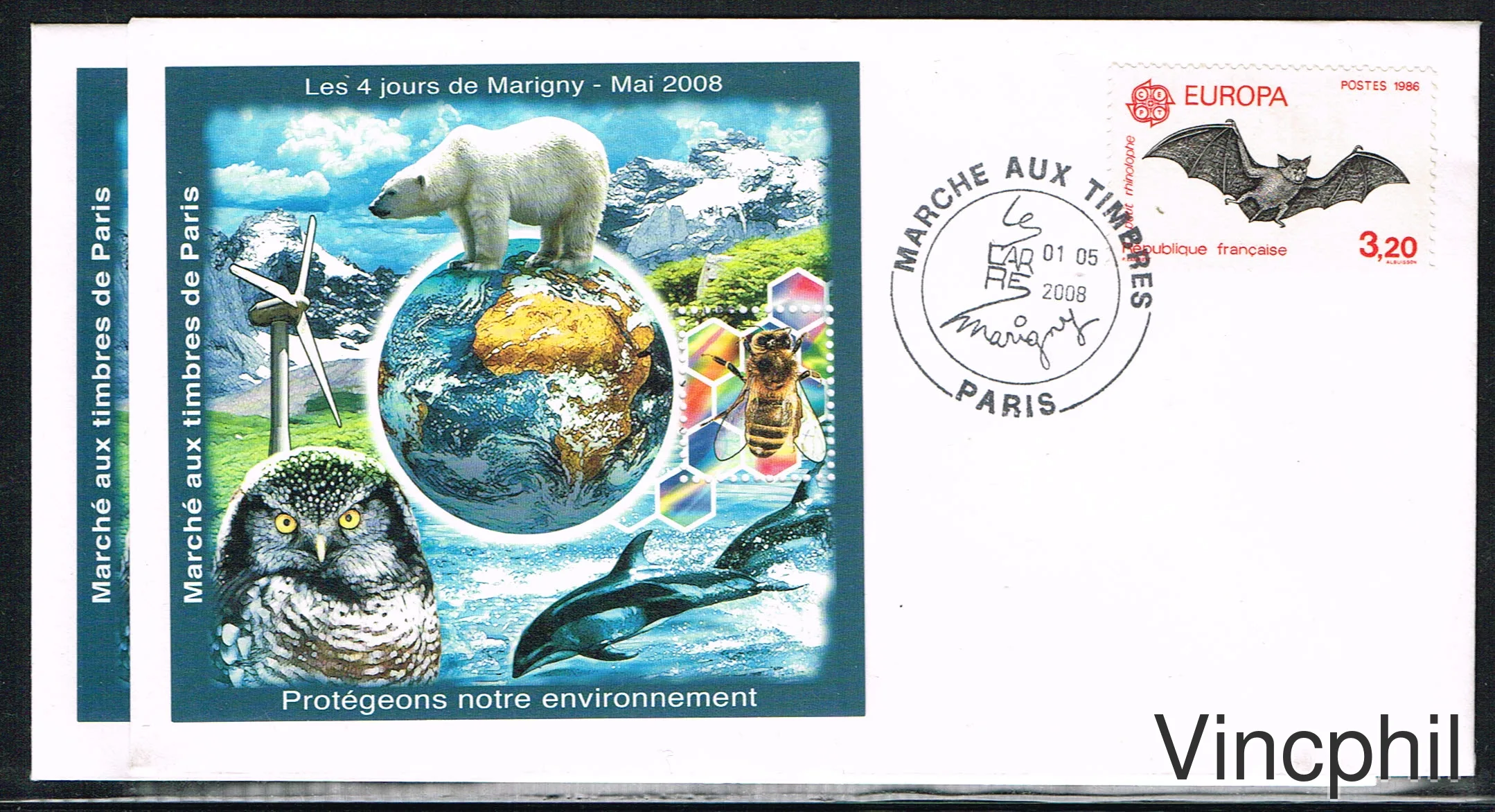 MT 20 ** ENVIRONNEMENT 2008 FDC dentelé et non dentelé