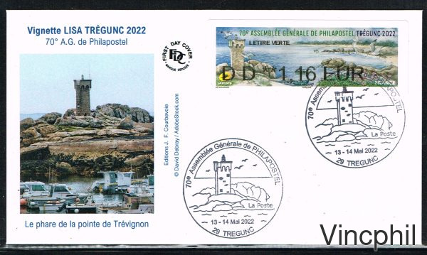 05/2022 PHILAPOSTEL NABANCO FDC LETTRE VERTE 1.16, PRIORITAIRE