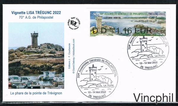05/2022 PHILAPOSTEL NABANCO FDC LETTRE VERTE 1.16, PRIORITAIRE