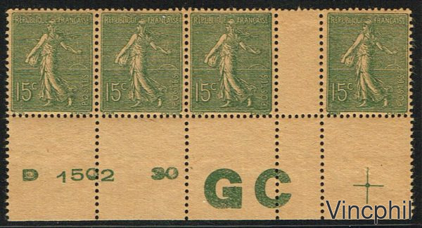 130 j ** Papier GC avec manchette et date