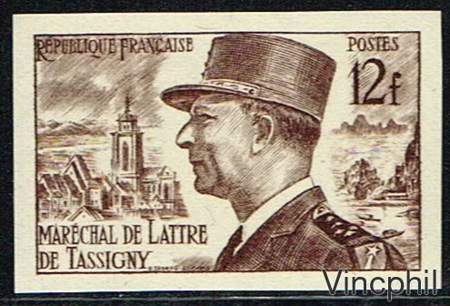 982 A ** De Lattre de Tassigny non dentelé