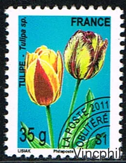 Préoblitéré 259A ** Tulipe avec légende Philaposte