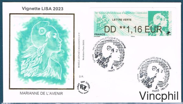 11/2023 Marianne de l'Avenir 2023 1 val.    Sur FDC