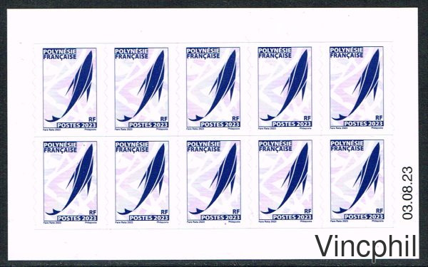 C 1433 ** Carnet Emblème postal millésime 2023 bleu