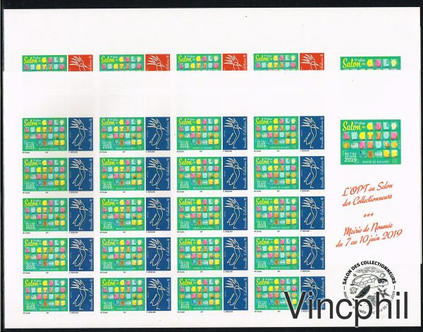 1367/1368 ** Feuilles Personnalisées Salon des Collectionneurs