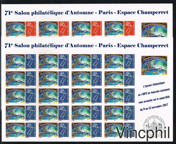 1313/1314 ** Feuilles Personnalisées Salon Philatélique d'Automne