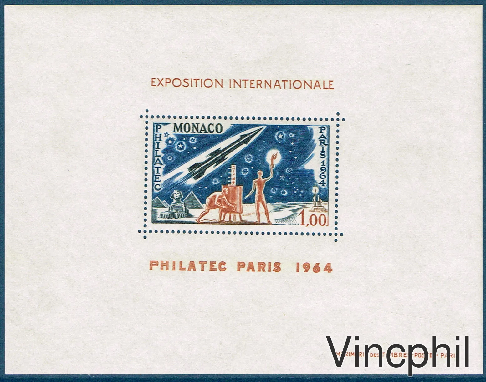n° 5 ** Bloc spécial gommé PHILATEC 64