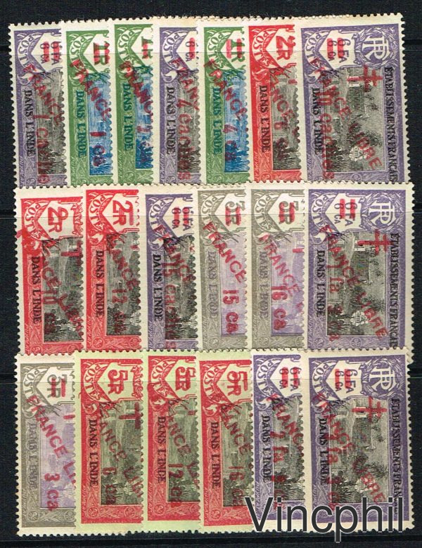 INDE n° 196/216 * Timbres de 1920 Surchargés France Libre