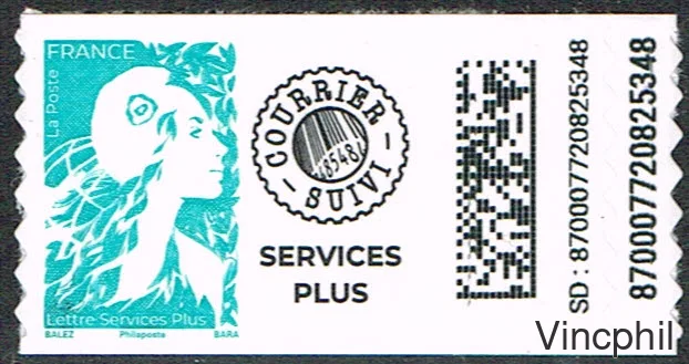 2359 ** Marianne de l'Avenir ** Lettre Services Plus de feuille adhésive