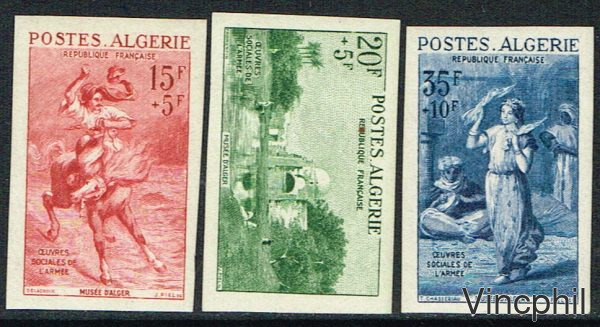 ALGERIE n° 346/348 ** Non dentelés
