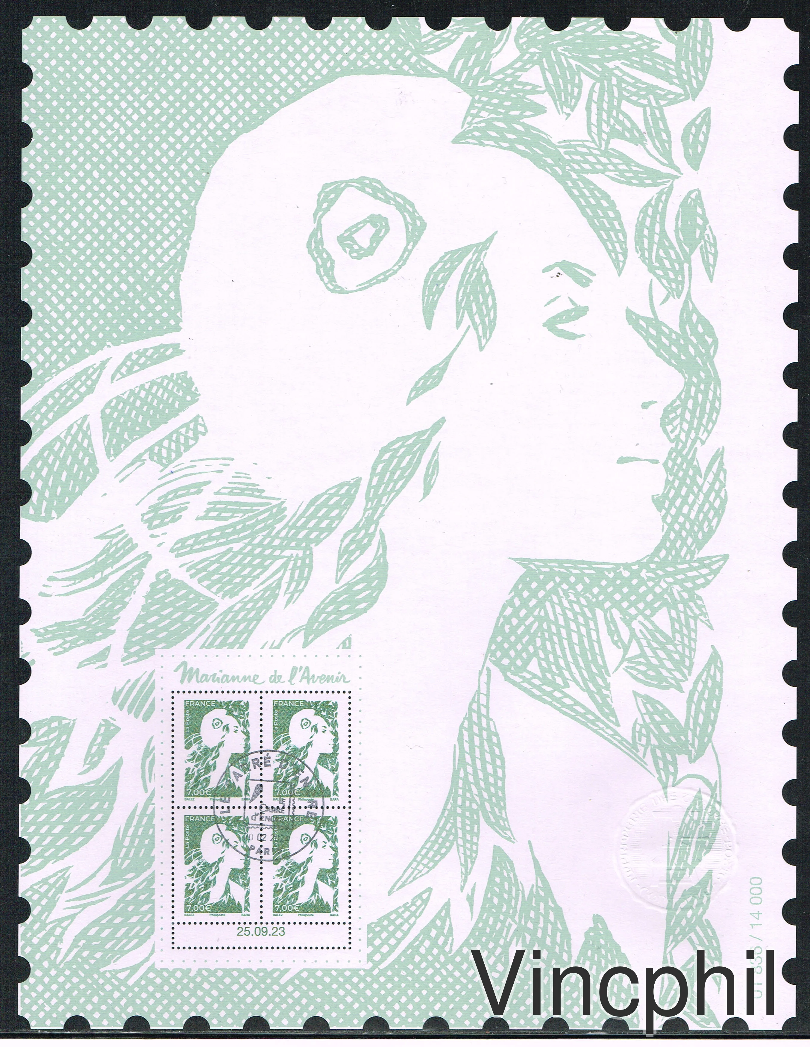 AFFICHE Marianne de l'Avenir Oblitérée