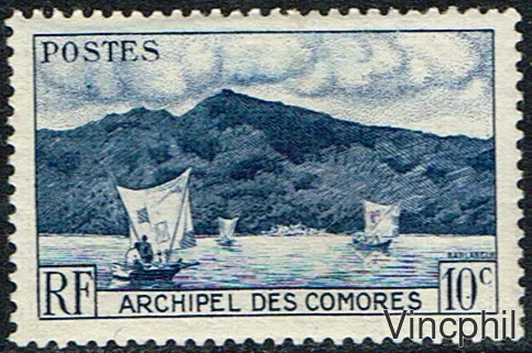COMORES ** Pays complet poste n° 1/104B  PA n° 1/67,  BF 1,  T 1/5.