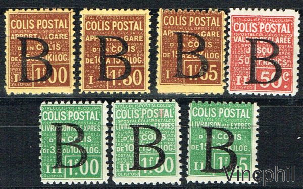 Colis Postaux n° 101/107 *