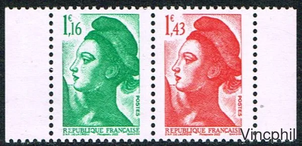 5635/5636 ** Paire Liberté de Gandon