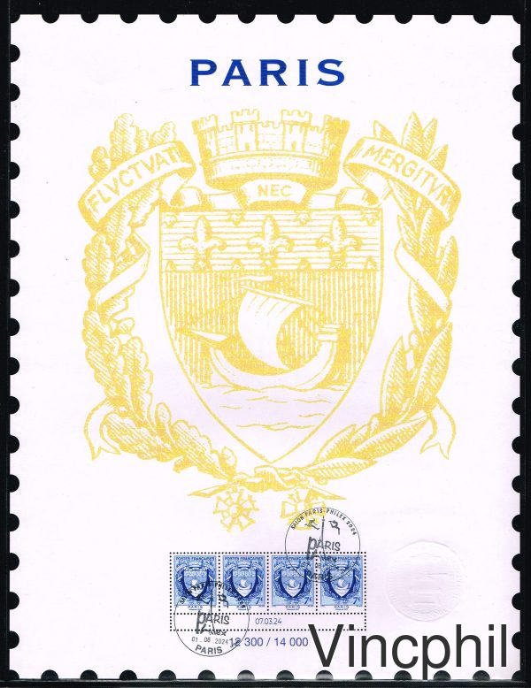 AFFICHE PARIS PHILEX 2024 Oblitérée
