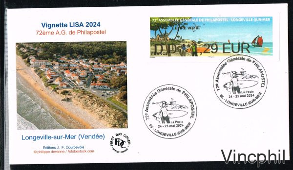 05/2024 PHILAPOSTEL 1 val. Sur FDC
