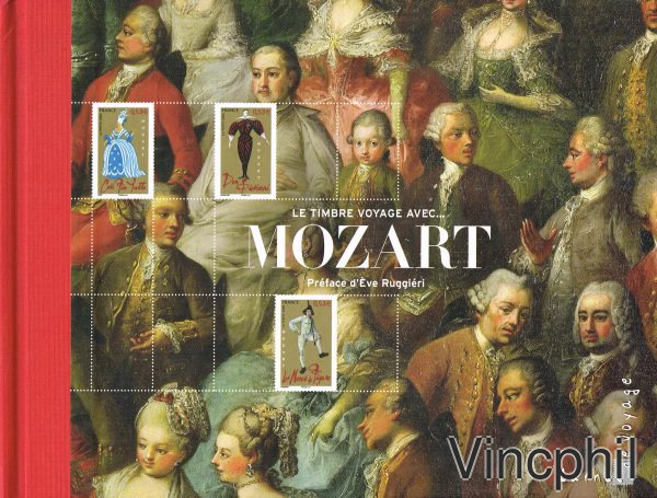 Carnet MOZART ** livre contenant 6 feuillets individuels avec un timbre