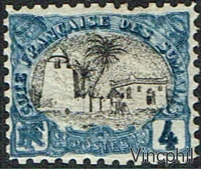 Côte des Somalis n° 55 a * cadre bleu