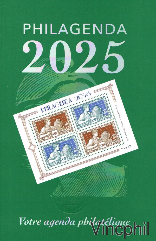Agenda 2025 contenant un bloc feuillet de la série des Arts et Métiers