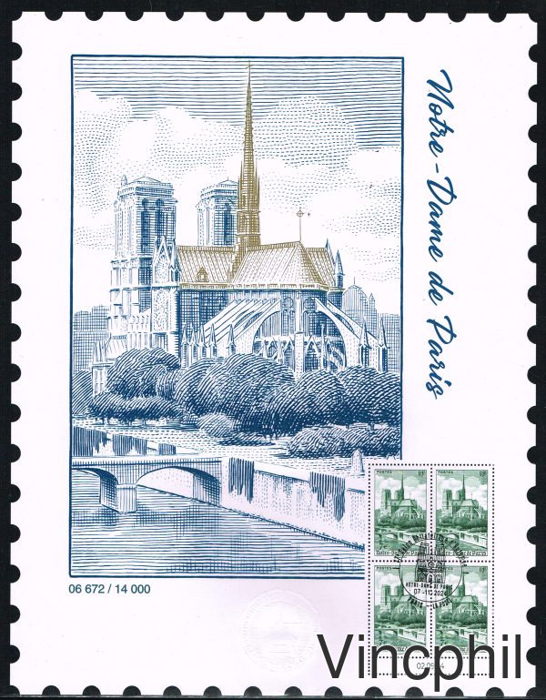 Affiche Notre Dame oblitérée