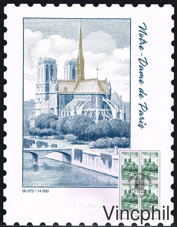 Affiche Notre Dame oblitérée