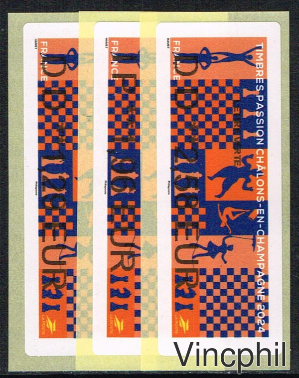 10/2024 ** CHALONS 3 valeurs  LETTRE VERTE 1.29, INTERNATIONAL 1.96, LETTRE VERTE 100 gr 2.58