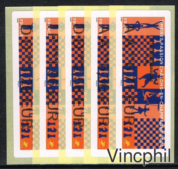 10/2024 CHALONS 5 valeurs LETTRE VERTE 1.29, COMPL AFFRANCH LETTRE VERTE 1.29, INTERNATIONAL 1.96, LETTRE VERTE 100 gr 2.58, LR 1 5.36, LR1 AR 6.71