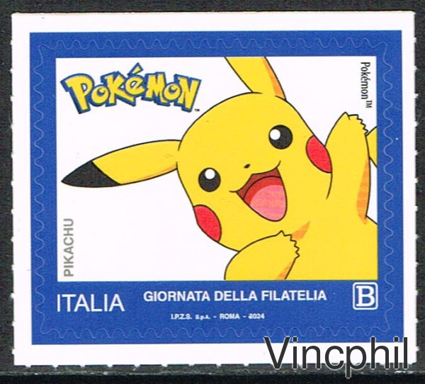 ITALIE ** Timbre Pokemon identique à la France