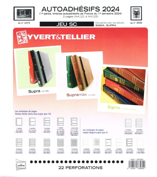 FRANCE YVERT  SC AUTOADHESIFS 2024/1
