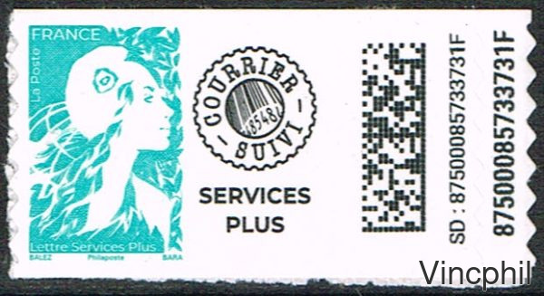 CT 2359 C 1 Marianne de l'Avenir Lettre Service Plus carnet de 4 timbres