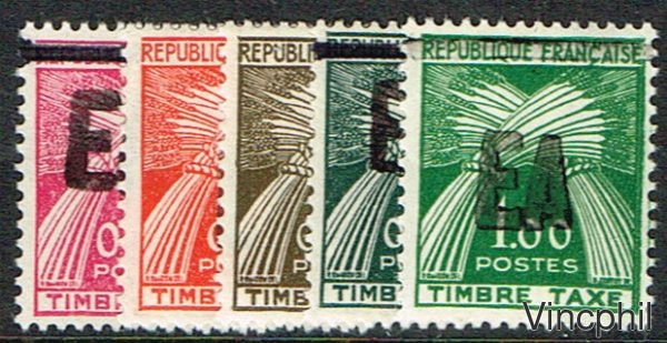 TAXE 49/53 ** Timbres de France surchargés EA