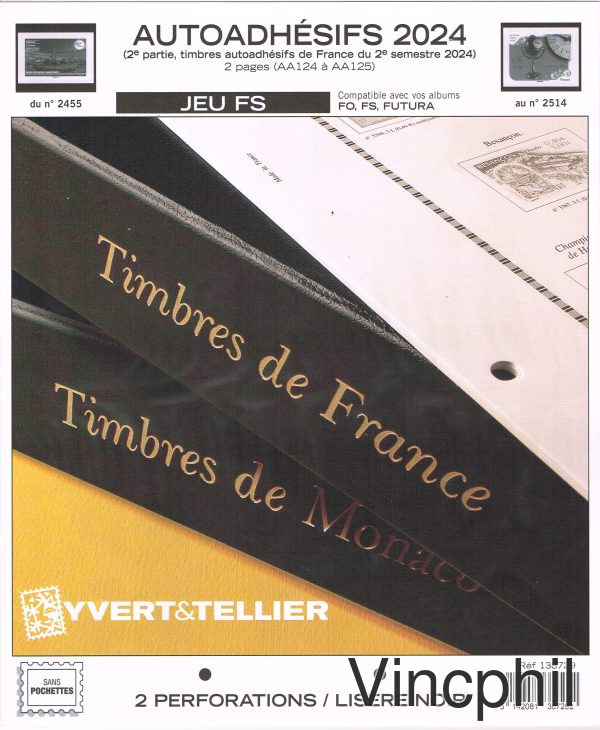 FRANCE YVERT  FS  AUTOADHESIFS 2024/2