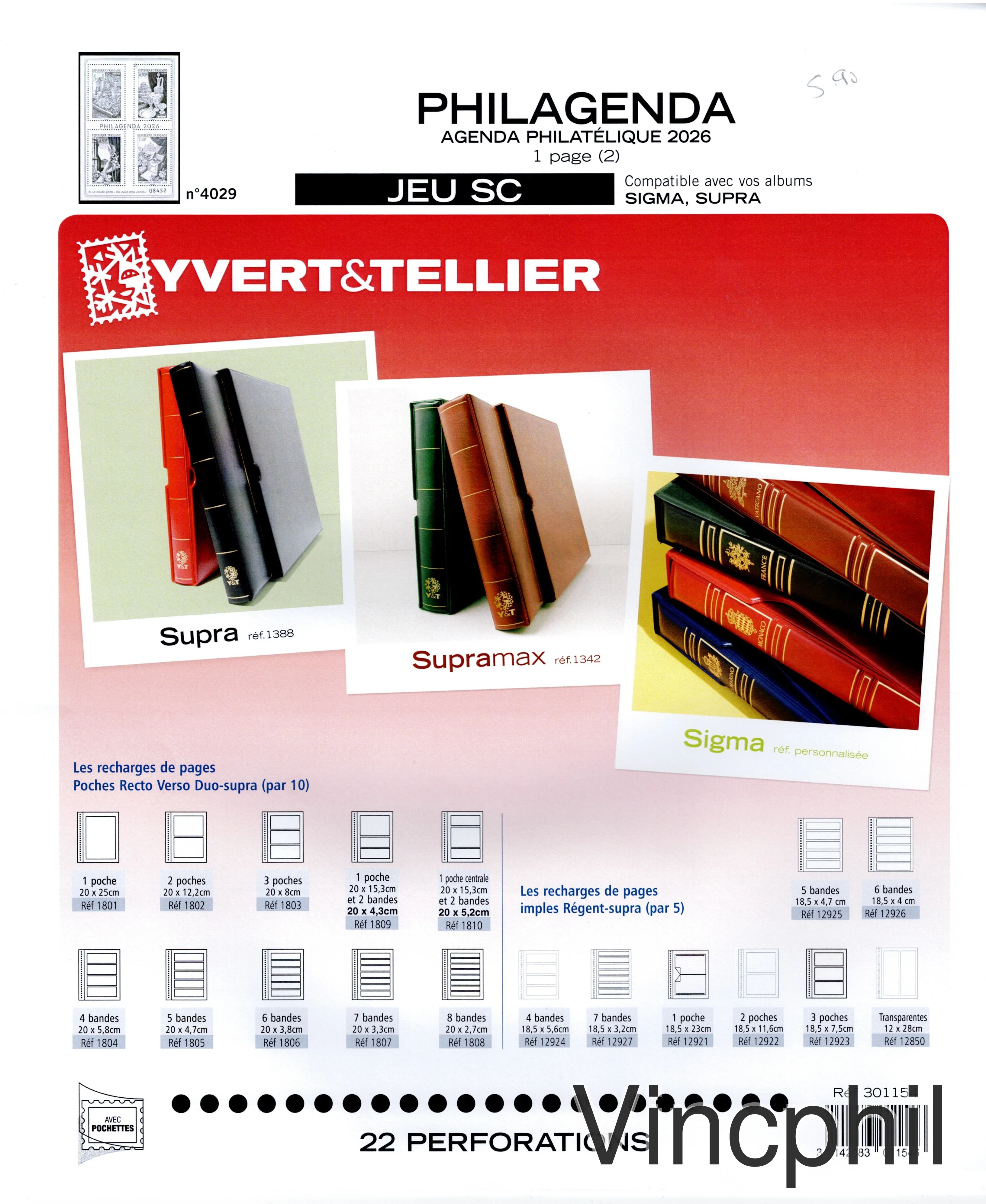 MONACO YVERT SC 2025 PHILAGENDA